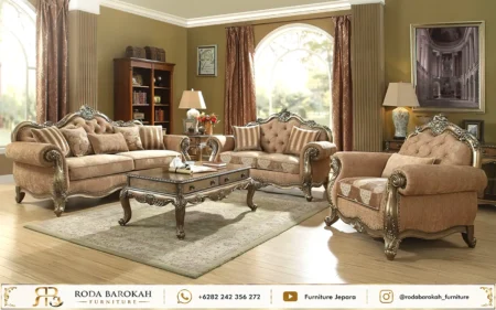 Harga Set Kursi Tamu Ukir Mewah Warna Mocca Bronze