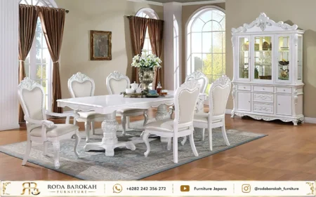 Meja Makan Klasik Mewah Gaya Klasik French Style Luxury