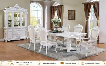 Meja Makan Klasik Mewah Gaya Klasik French Style Luxury