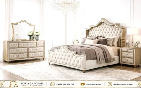 Model Kamar Tidur Mewah Soft Cream Modern Ivory Cream
