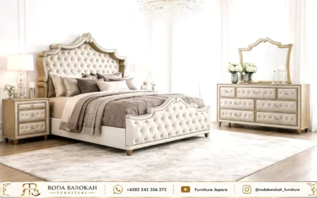 Model Kamar Tidur Mewah Soft Cream Modern Ivory Cream