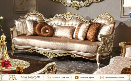Set Sofa Tamu Mewah Style Italian Gold Type Royal