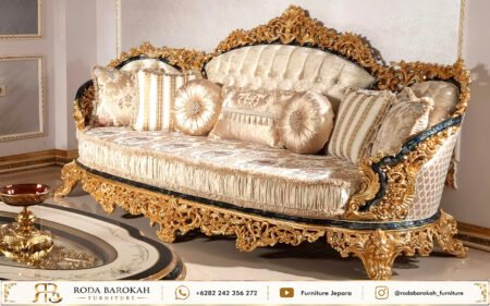 Inspirasi Kursi Tamu Mewah Ukir Klasik Eropa Gold