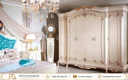 Inspirasi Set Kamar Tidur Mewah Ukiran Duco Gold