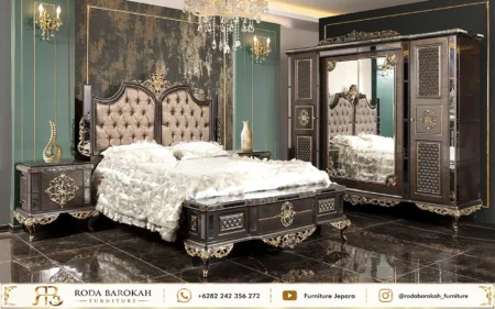 Desain Kamar Tidur Klasik Nuansa Dark Bronze Luxury