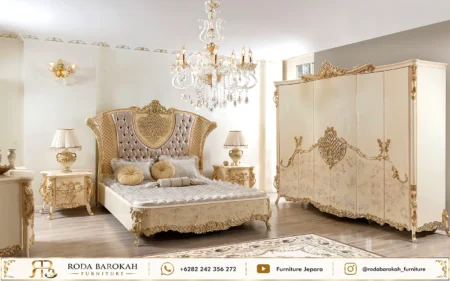 Model Kamar Mewah Utama Ukiran Klasik Gold Leaf Luxury