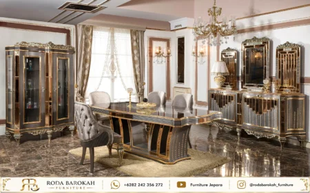 Set Meja Makan Mewah Jepara Style Sultan Classy