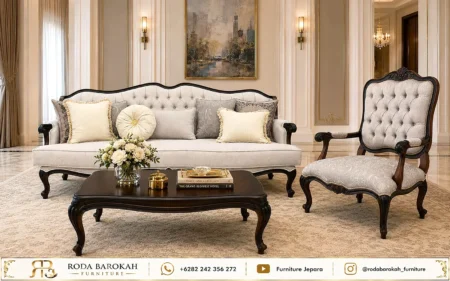 Set Sofa Tamu Ukiran Kayu Jati Jepara Sultan Classy